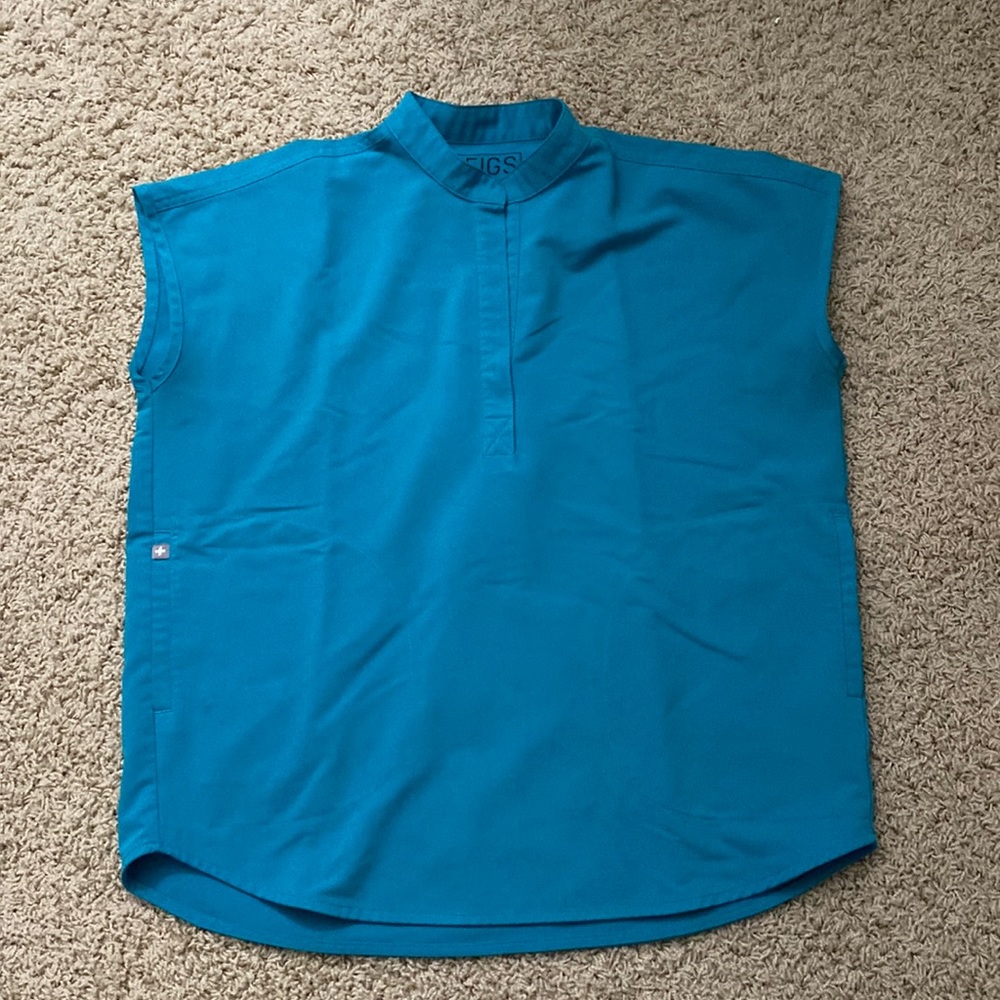 Figs Teal Rafaela scrub top